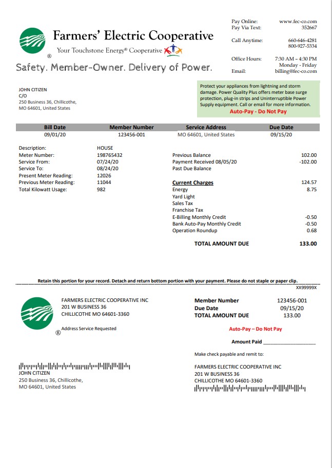  Minol USA business utility bill 